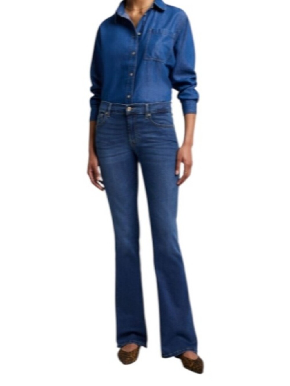 7 For All Mankind Low-Rise Bootcut Denim Jeans